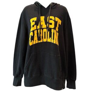 East Carolina ’47 Hoodie Black Spellout Graphic Pullover Men’s L